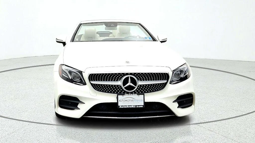 Used 2018 designo Diamond White Mercedes-Benz E 400 RWD Cabriolet w/ AMG® Line, Premium Pkg & Massage Seats image 2
