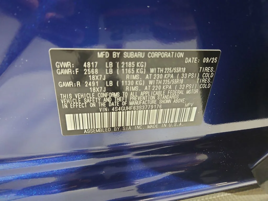 Certified Used 2025 Blue Subaru Sport image 30