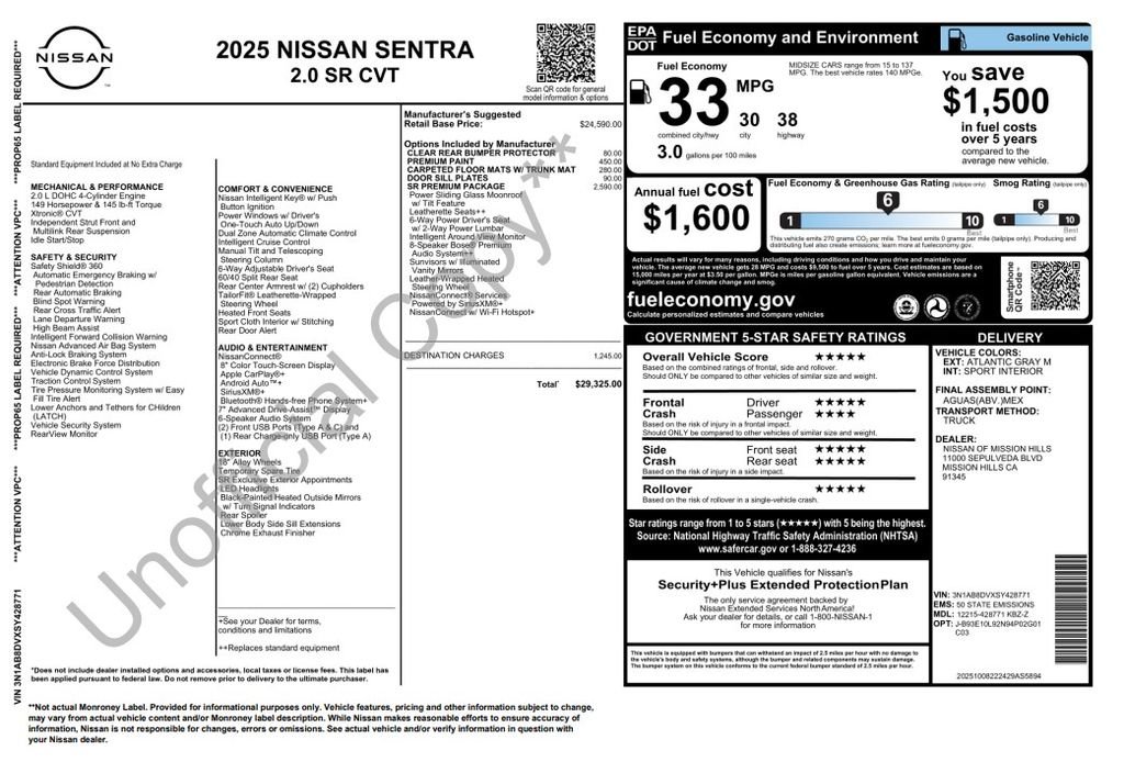 Certified Used 2025 Gray Nissan SR image 2