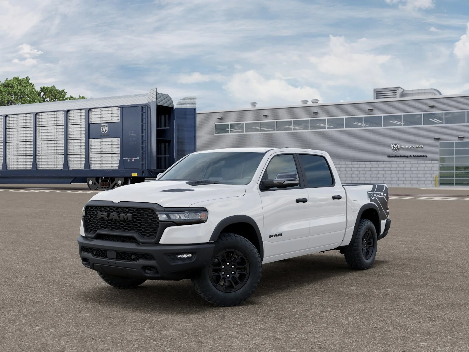 New 2027 Bright White Clear-Coat Exterior Paint RAM Rebel image 27