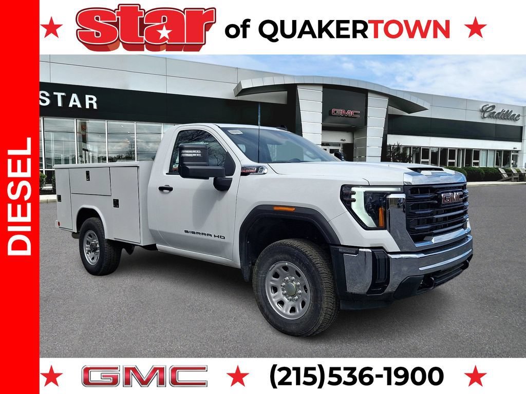 Summit White 2025 GMC Sierra 3500HD Chassis Pickup Truck Four-Wheel Drive