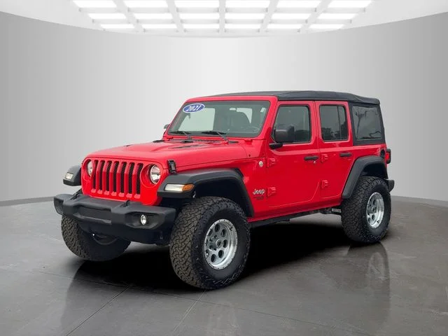 Used 2021 Red Jeep Unlimited Sport S image 3