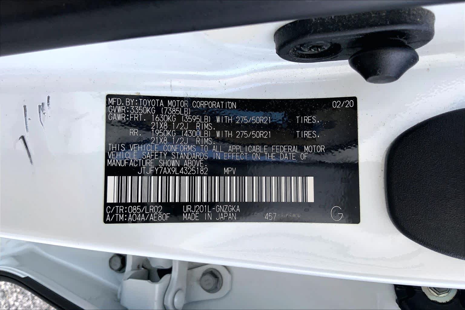 Used 2020 Eminent White Pearl Lexus  image 36