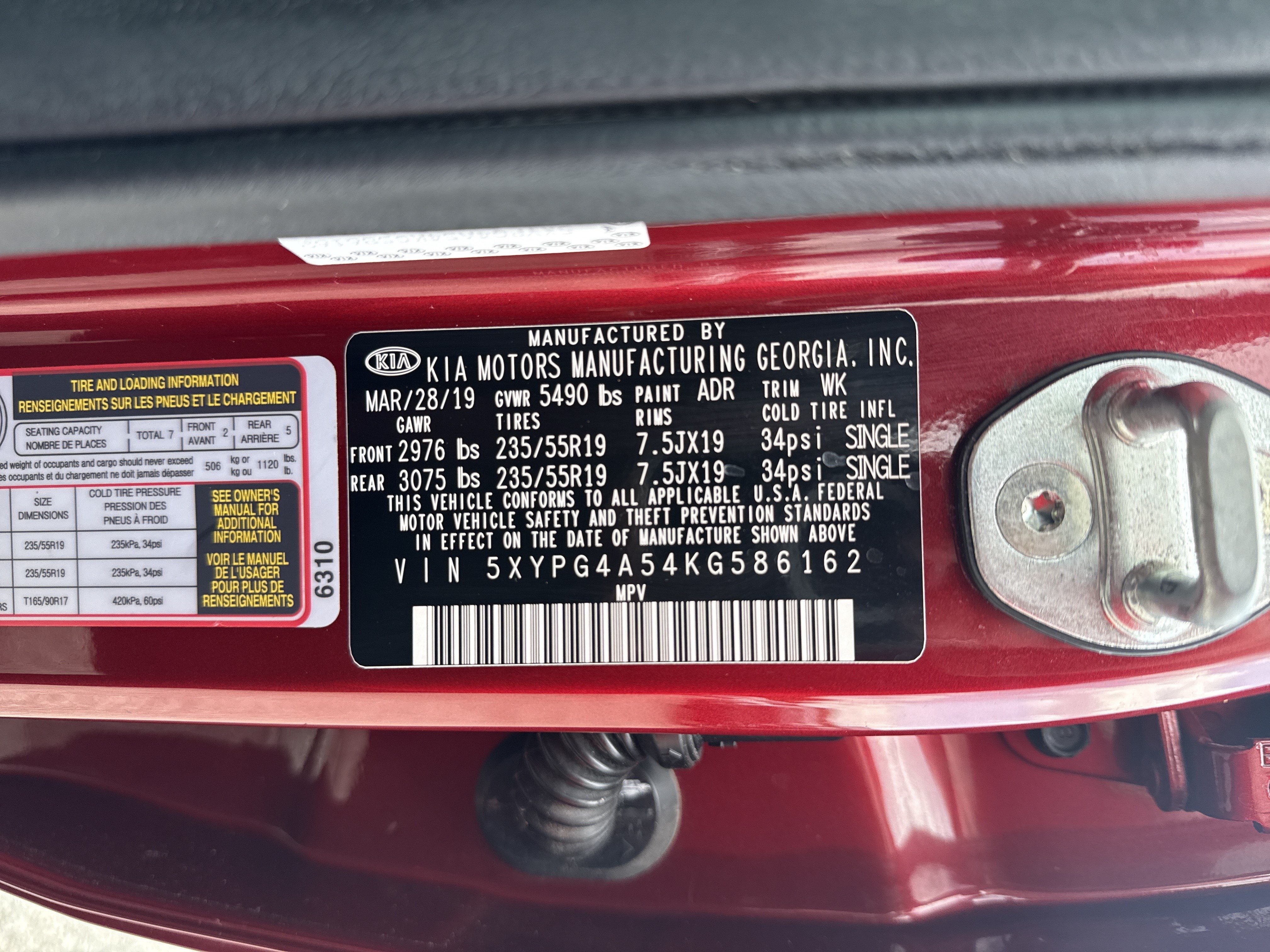 Used 2019 Passion Red Kia S V6 image 31