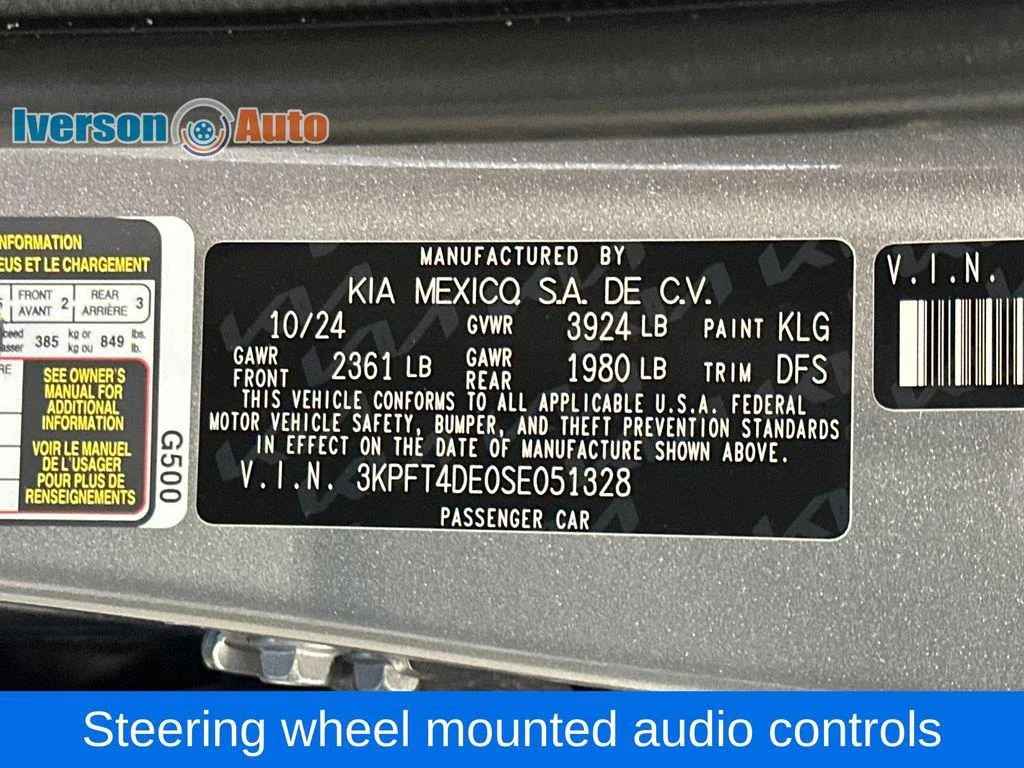 Used 2025 Steel Gray Kia LXS image 13
