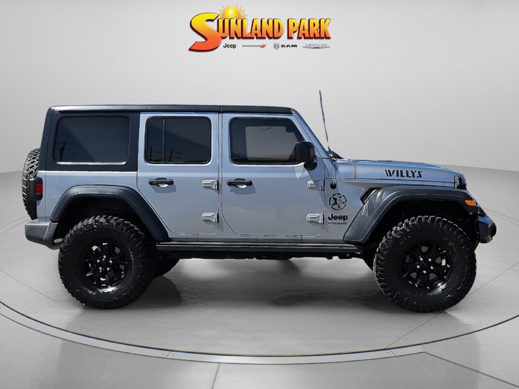 Used 2021 Billet Silver Metallic Clearcoat Jeep Unlimited Willys image 6