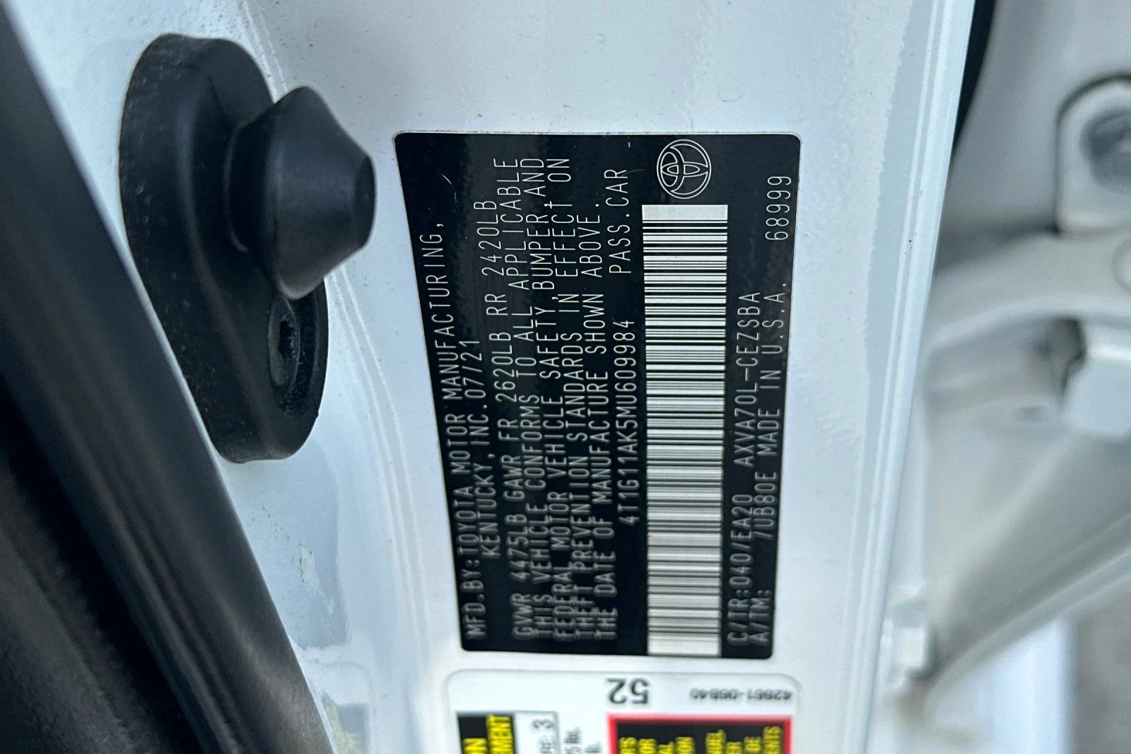 Certified Used 2021 Super White Toyota SE image 26