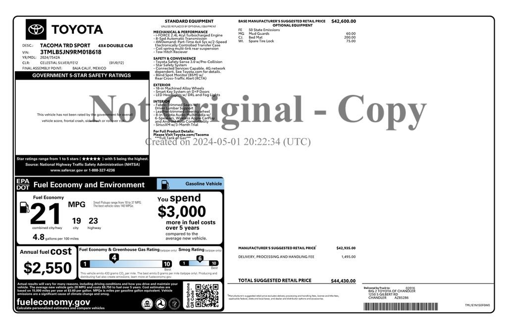 Used 2024 Silver Toyota TRD Sport image 4