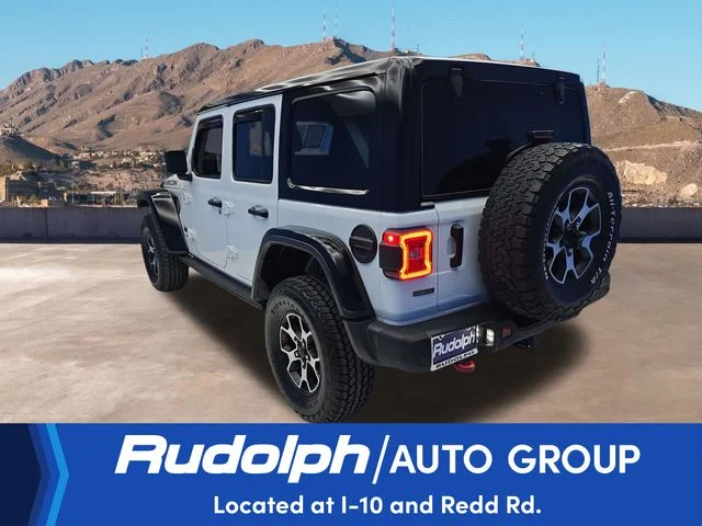 Used 2022 Bright White Clearcoat Jeep Unlimited Rubicon image 3