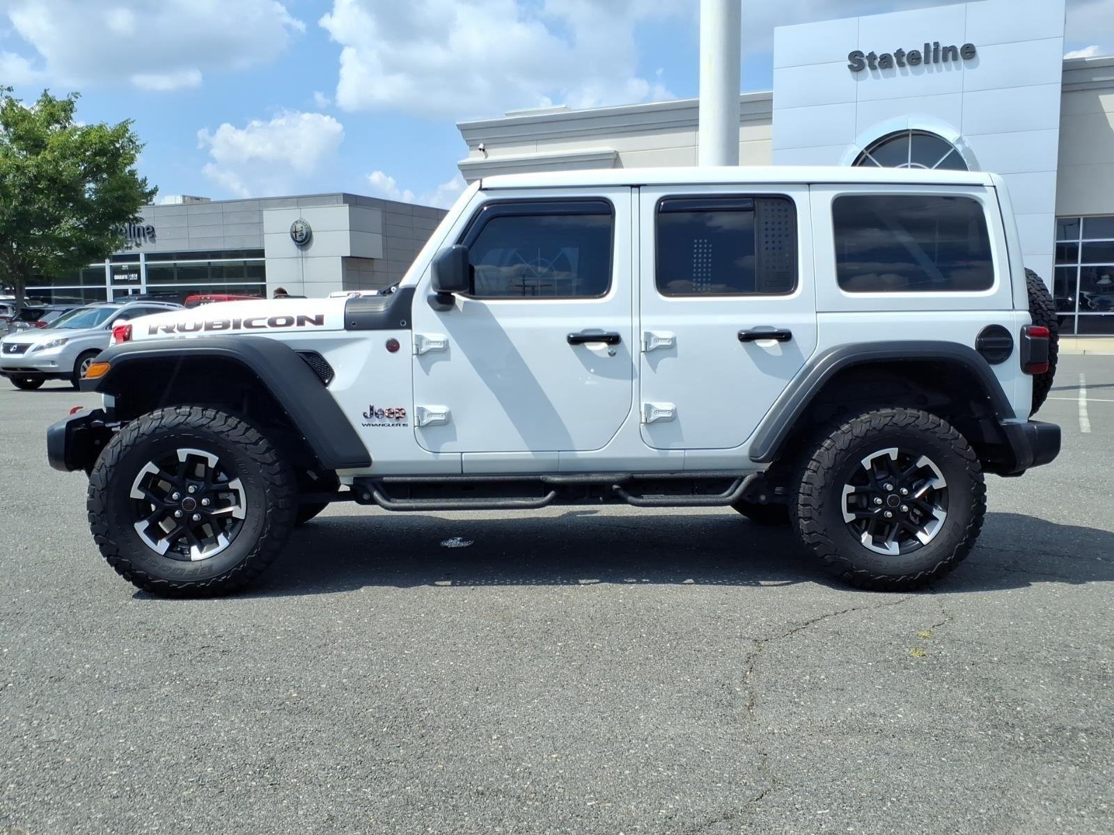 Used 2025 Bright White Clearcoat Jeep Rubicon image 3