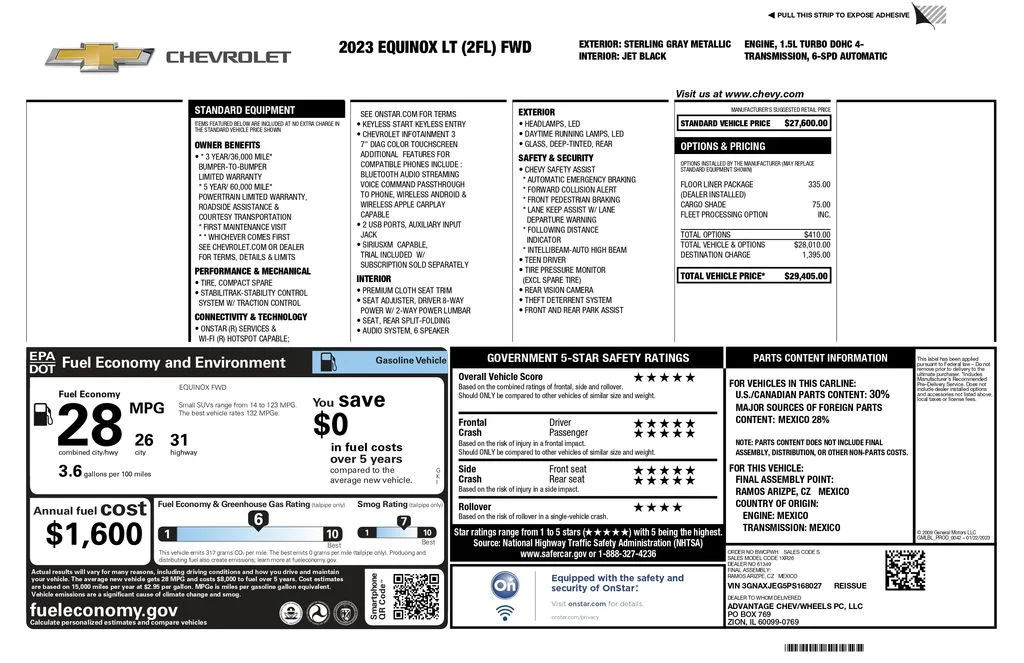 Used 2023 Gray Chevrolet LT image 3