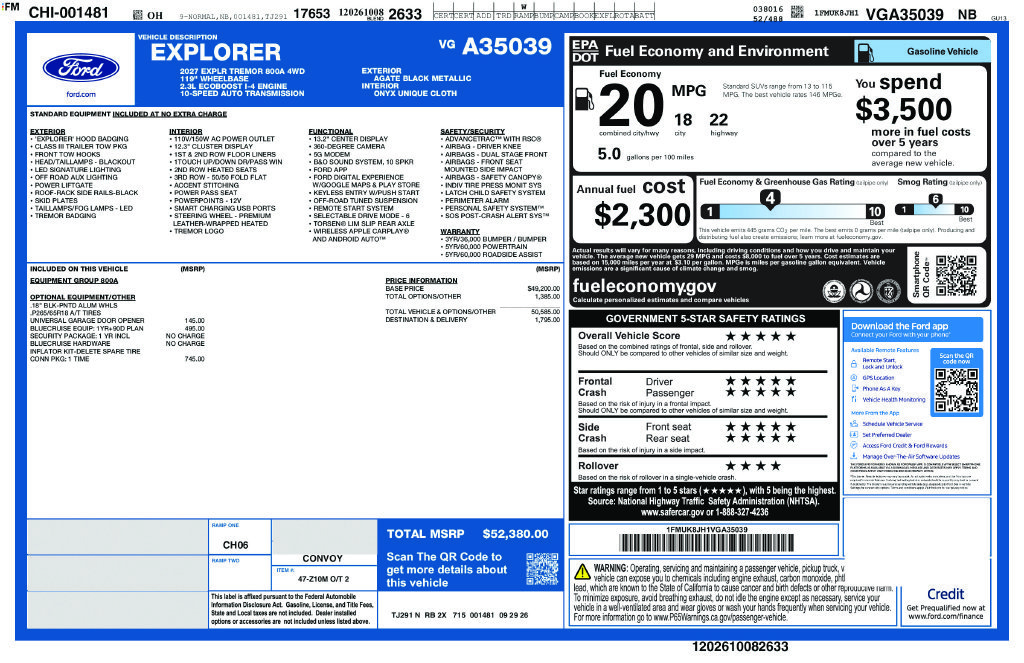 New 2027 Agate Black Metallic Ford Tremor® image 24