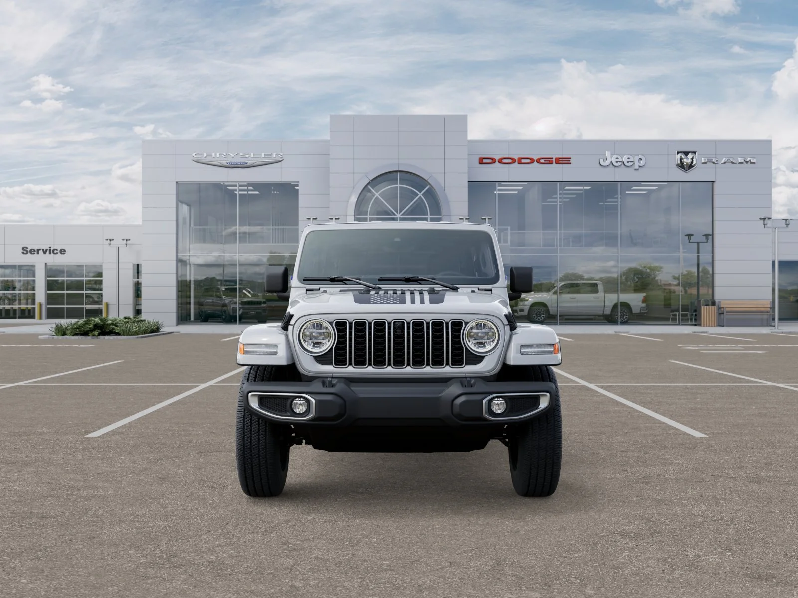 New 2025 Bright White Clear-Coat Exterior Paint Jeep Sahara image 36