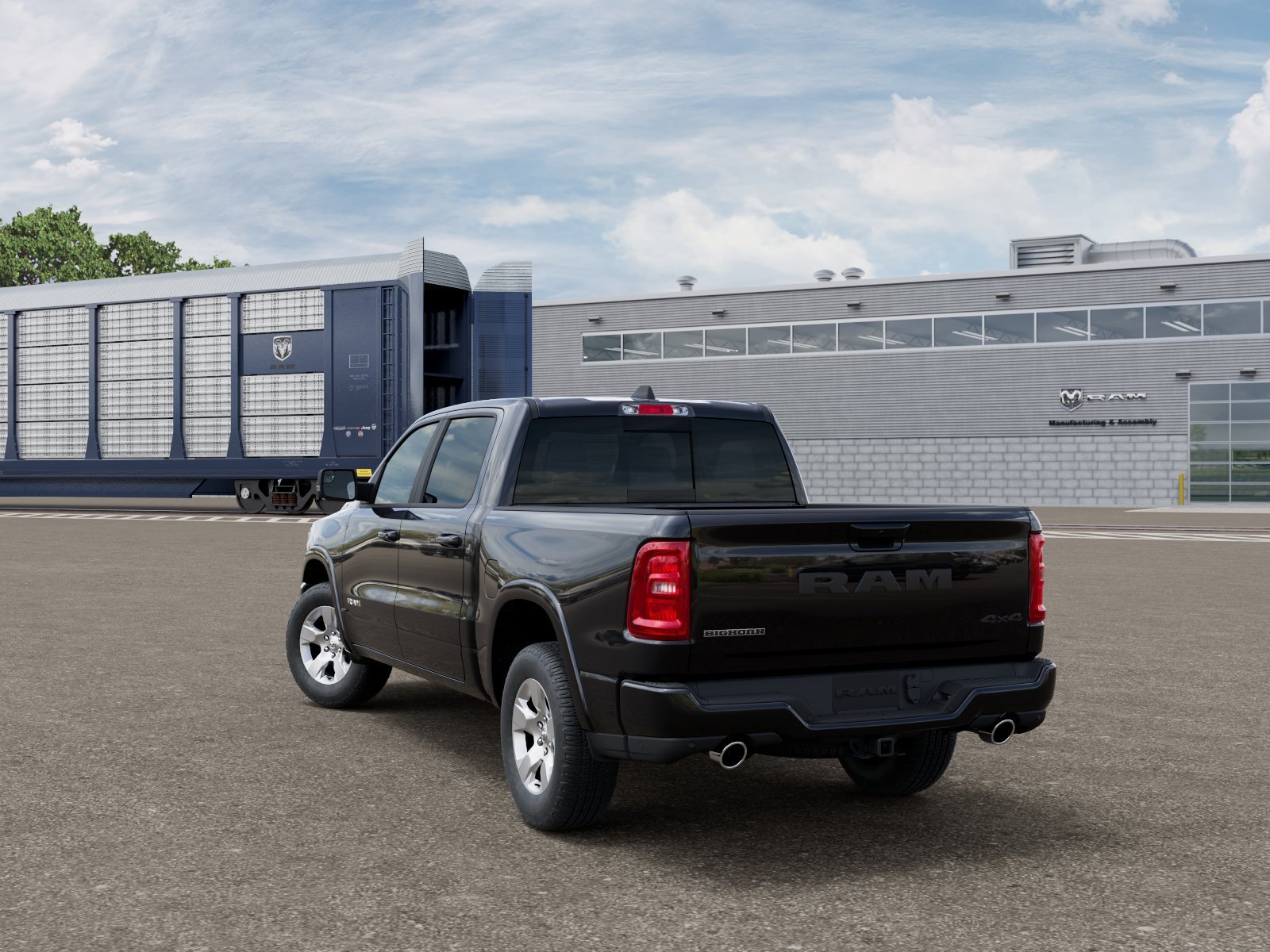 New 2026 Diamond Black Crystal Pearl-Coat Exterior Paint RAM Big Horn/Lone Star image 3