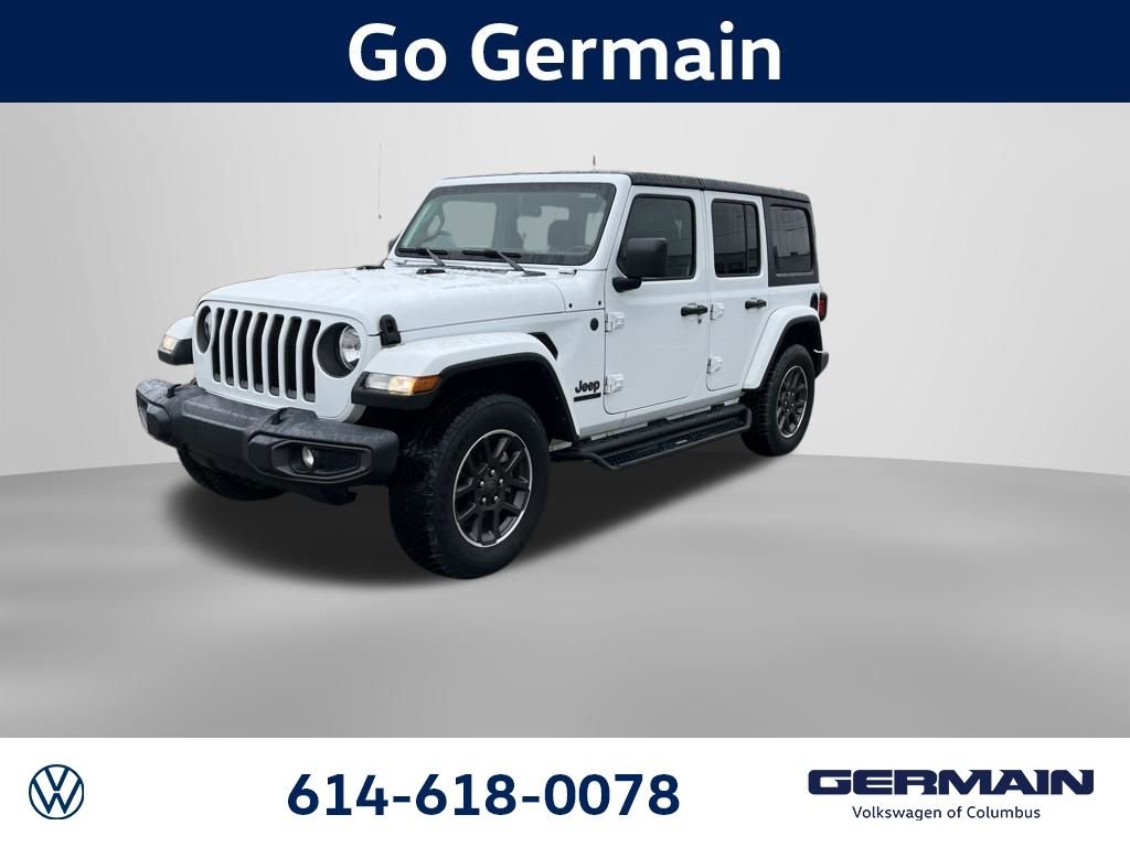 Used 2021 White Jeep Unlimited Sport image 1