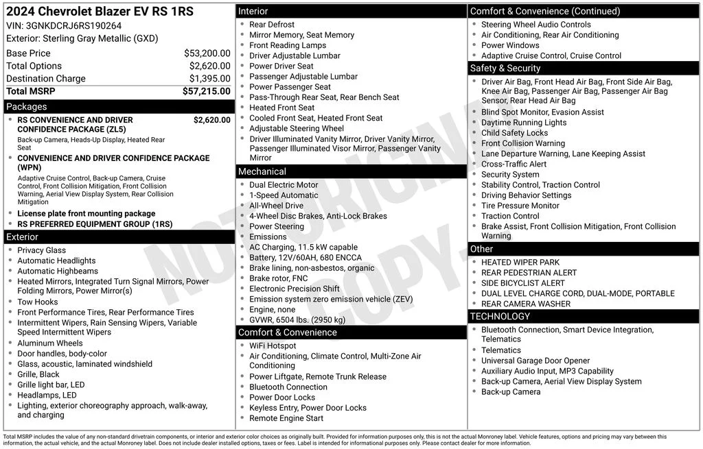 Used 2024 Gray Chevrolet RS image 2
