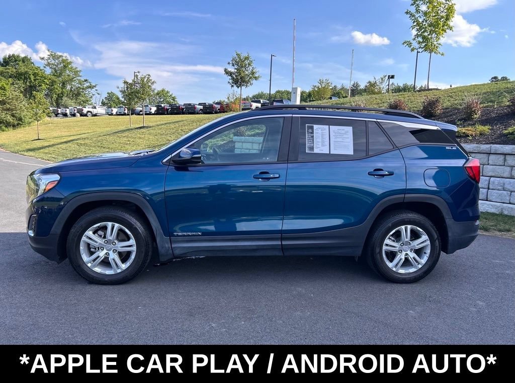 Certified Used 2021 BLUE EMERALD METALLIC GMC SLE image 6