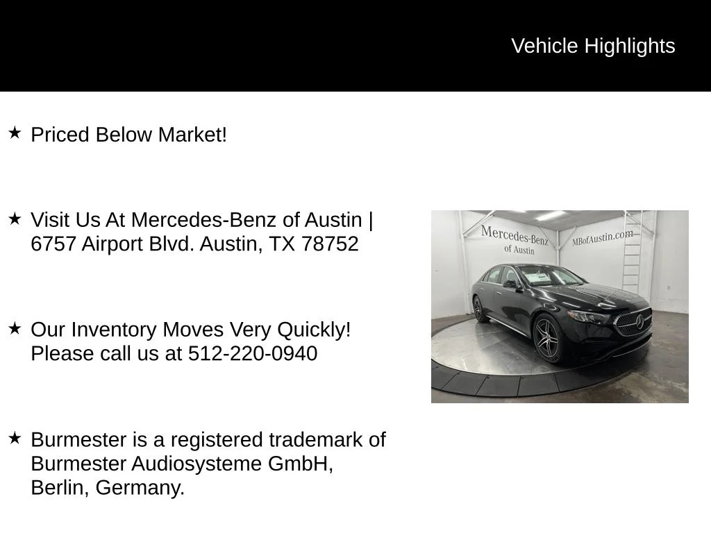 New 2027 Black Mercedes-Benz E 450 image 6