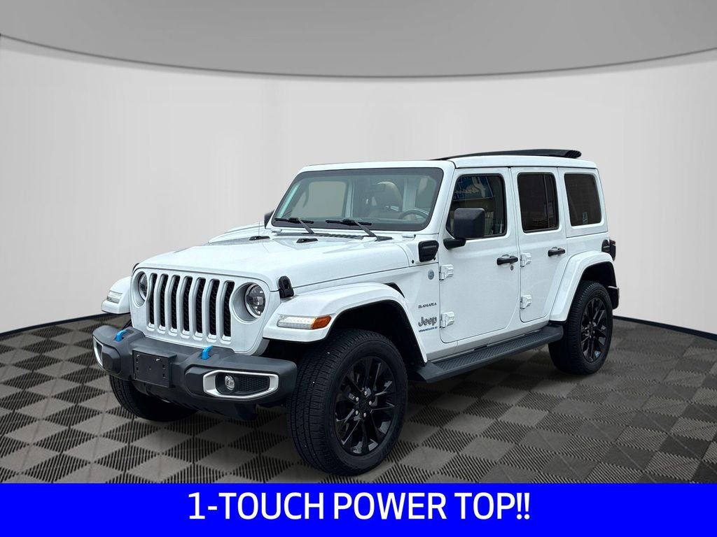 Used 2023 White Jeep Sahara 4xe image 1