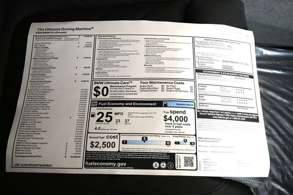 New 2026 Carbon Black Metallic BMW xDrive40i image 35