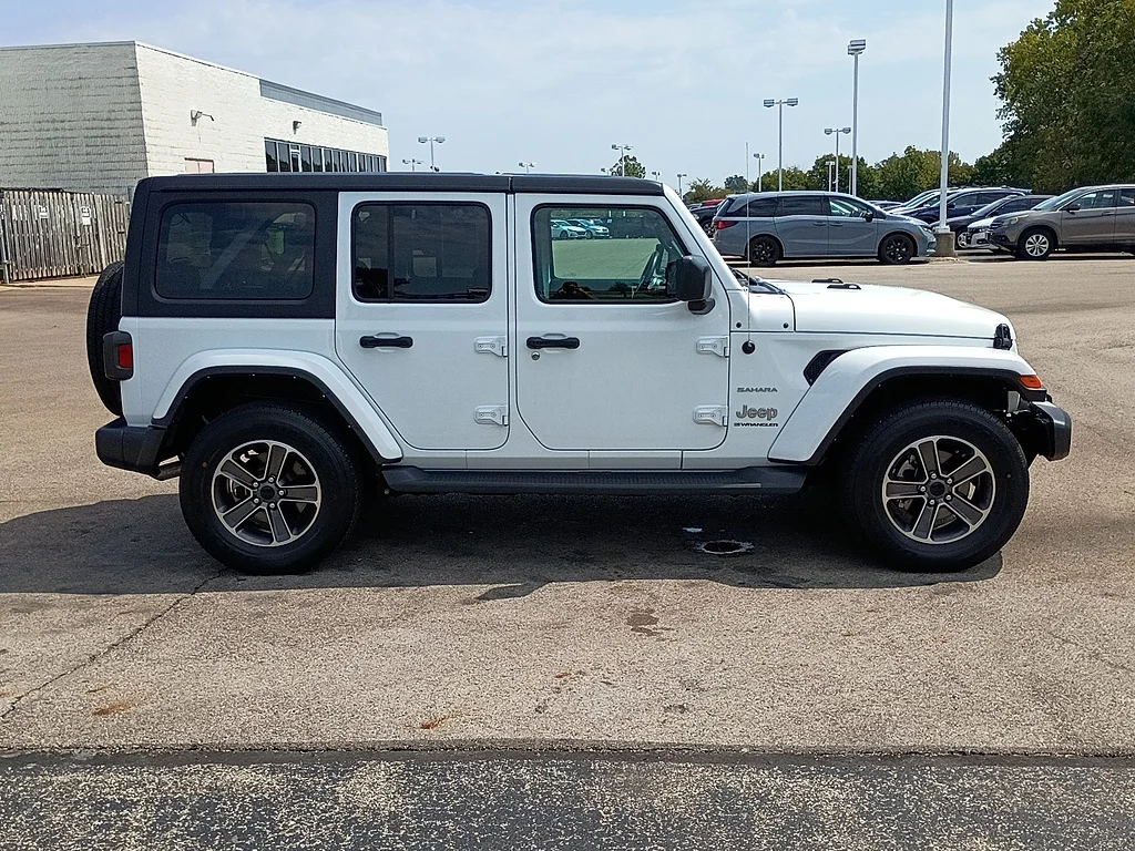 Used 2023 Bright White Clear Coat Jeep Sahara image 2