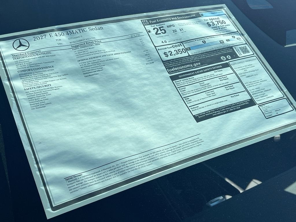 New 2027 Obsidian Black Metallic Mercedes-Benz E 450 image 35