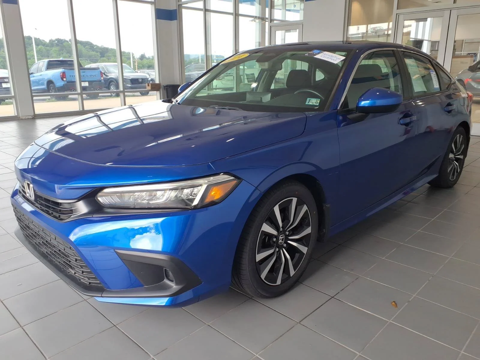 Certified Used 2024 Aegean Blue Metallic Honda EX image 8