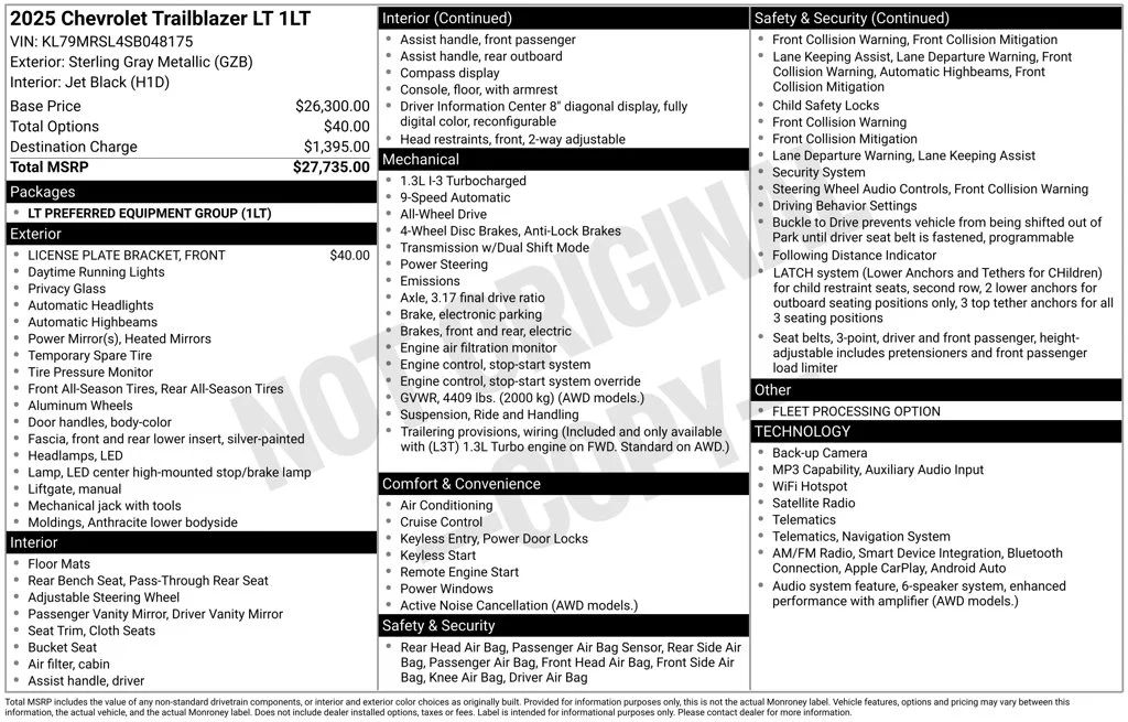 Used 2025 Gray Chevrolet LT image 6