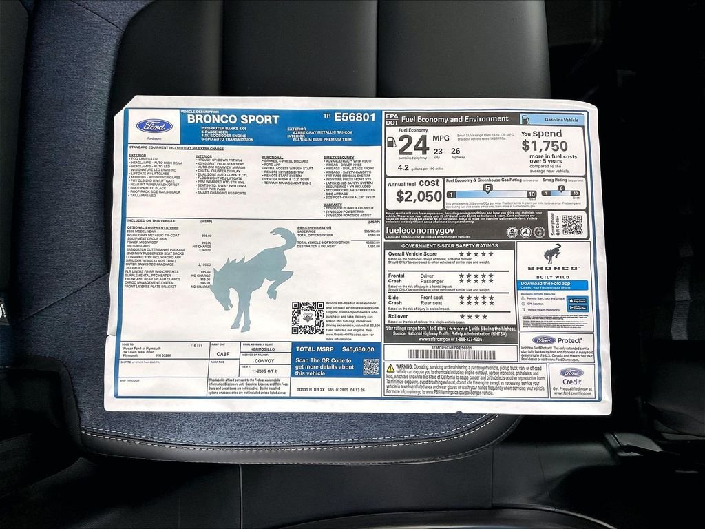 New 2026 Azure Gray Metallic Tri-Coat Ford Outer Banks image 17