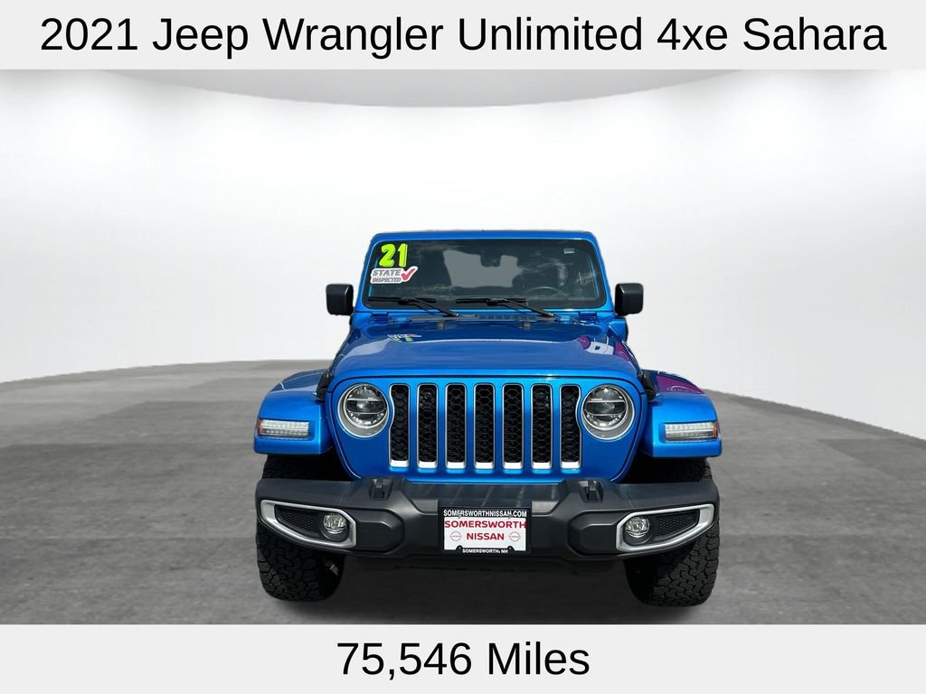 Used 2021 Jeep Wrangler Unlimited Sahara 4XE with VIN 1C4JJXP64MW748306 for sale in Somersworth, NH