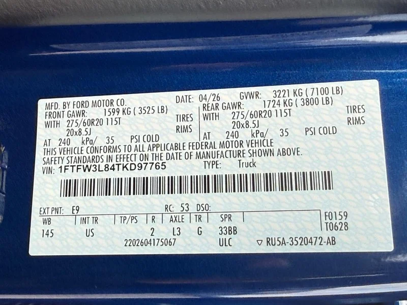 New 2026 Argon Blue Metallic Ford XLT 4WD SuperCrew 5.5