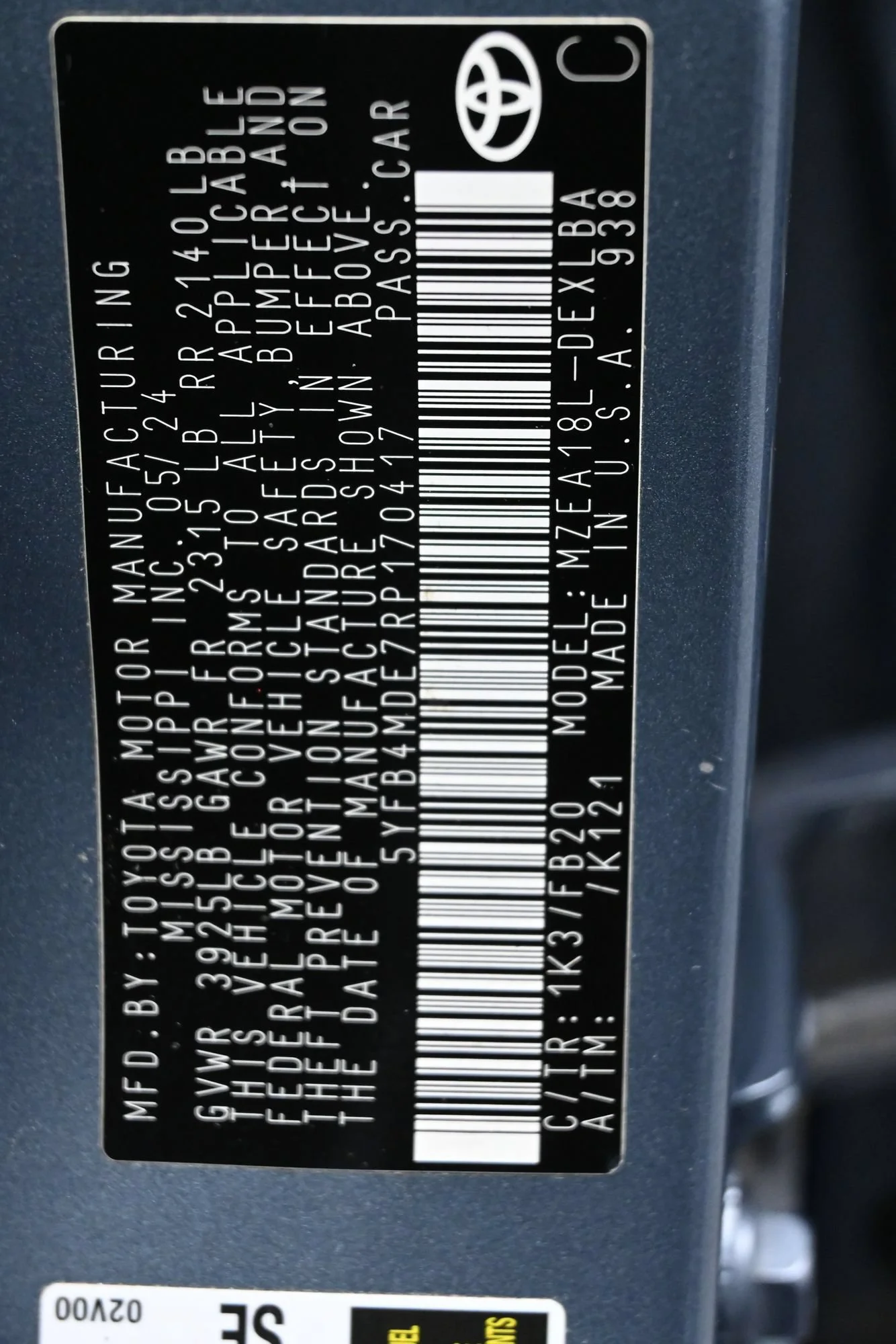 Used 2024 Gray Toyota LE image 13