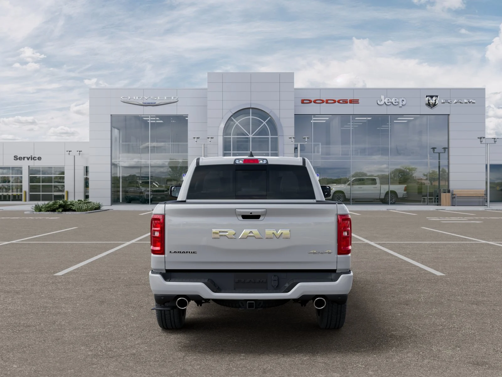 New 2026 Bright White Clear-Coat Exterior Paint RAM Laramie image 34