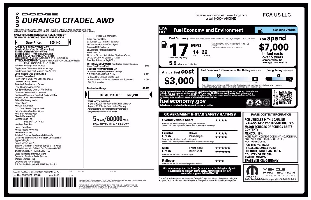 Used 2023 Gray Dodge Citadel image 7