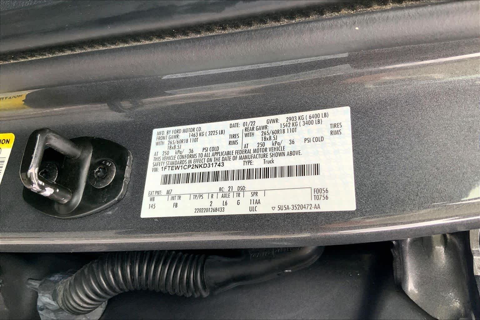 Used 2022 Carbonized Gray Metallic Ford XLT image 29
