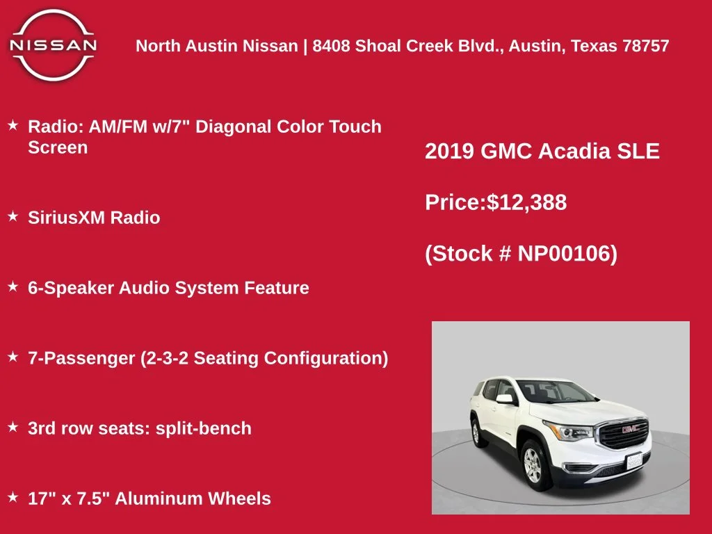 Used 2019 White GMC SLE-1 image 11