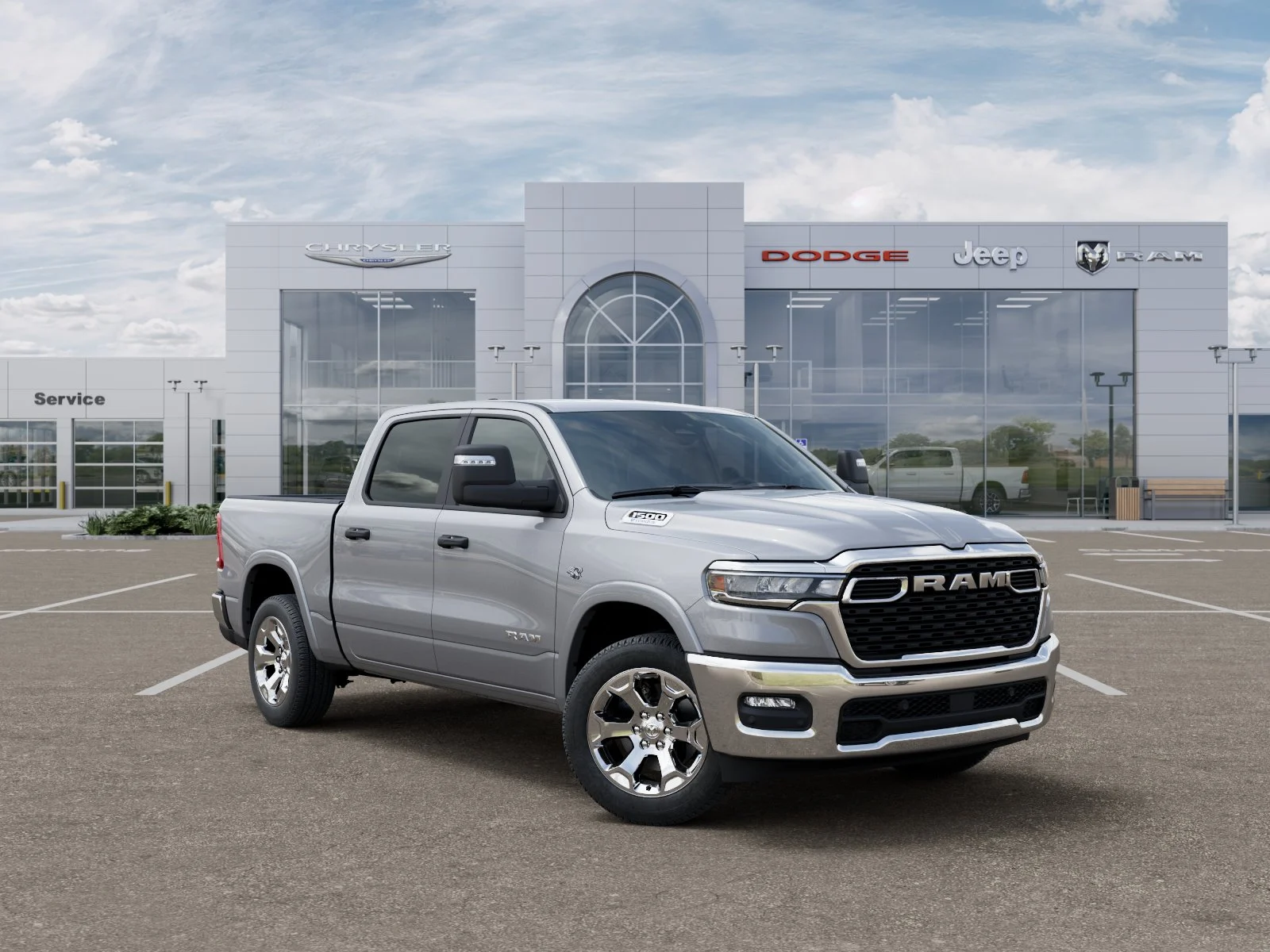 New 2026 Billet Silver Metallic Clear-Coat Exterior Paint RAM Big Horn/Lone Star image 34