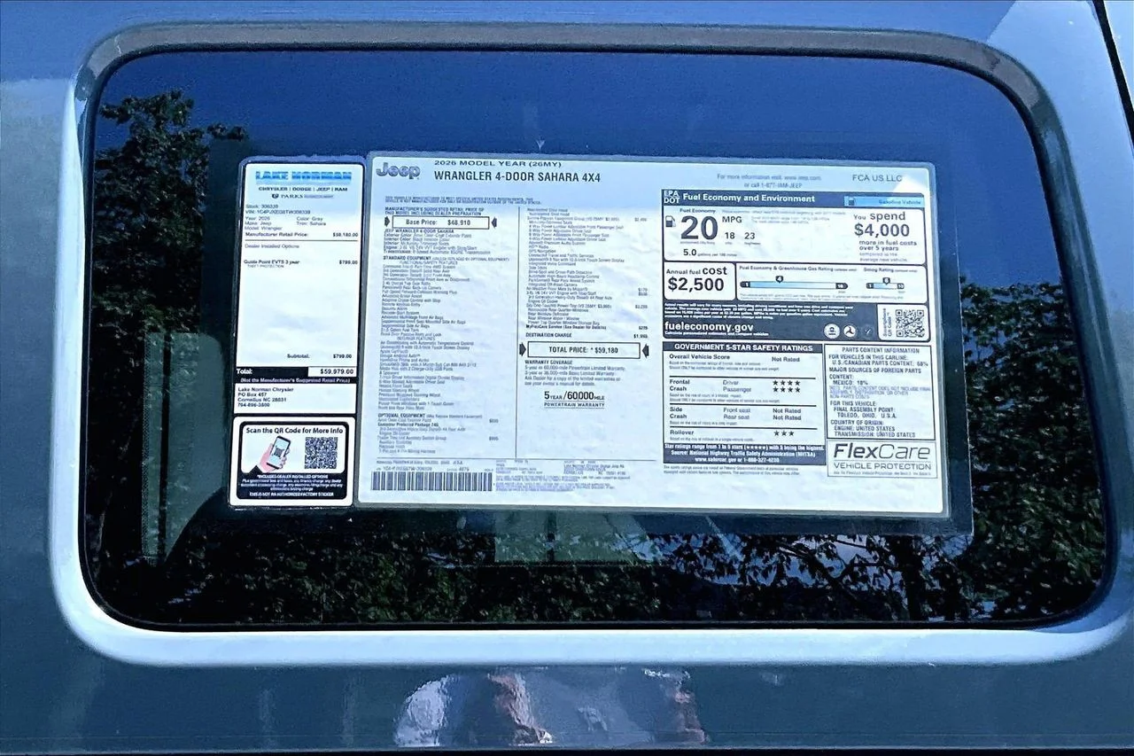 New 2026 Anvil Clear-Coat Exterior Paint Jeep Sahara image 35