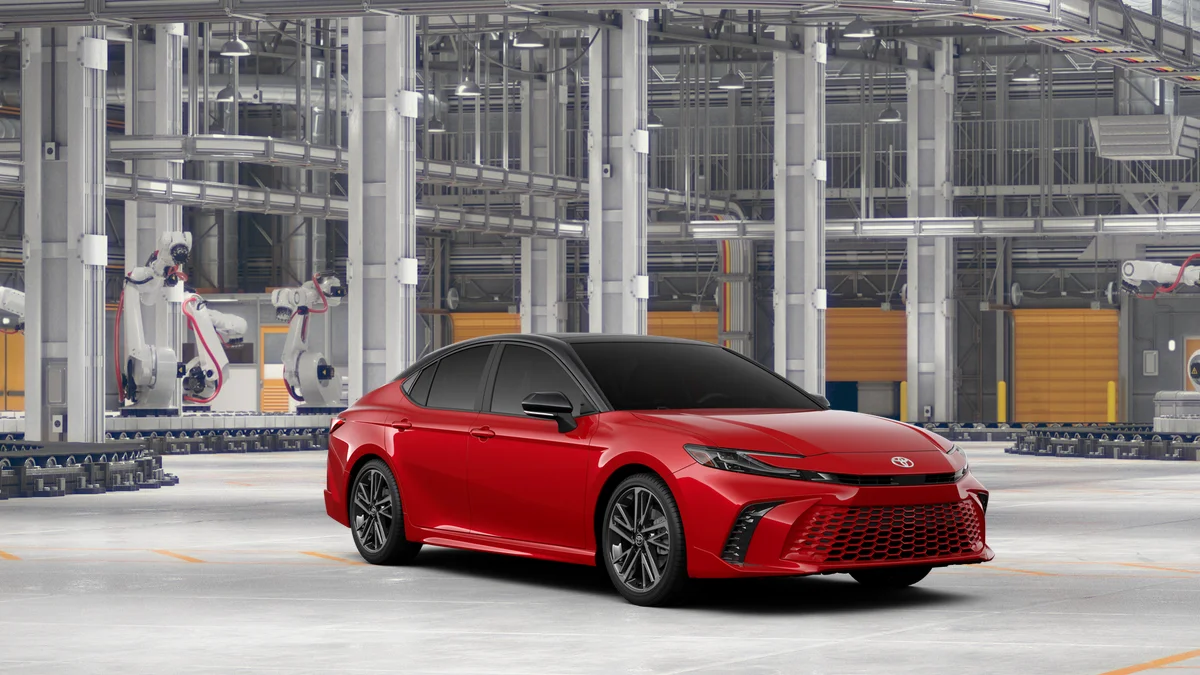 New 2026 Supersonic Red with Midnight Black Metallic roof Toyota XSE image 15