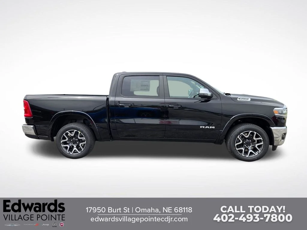New 2026 Diamond Black Crystal Pearl-Coat Exterior Paint RAM Laramie image 2