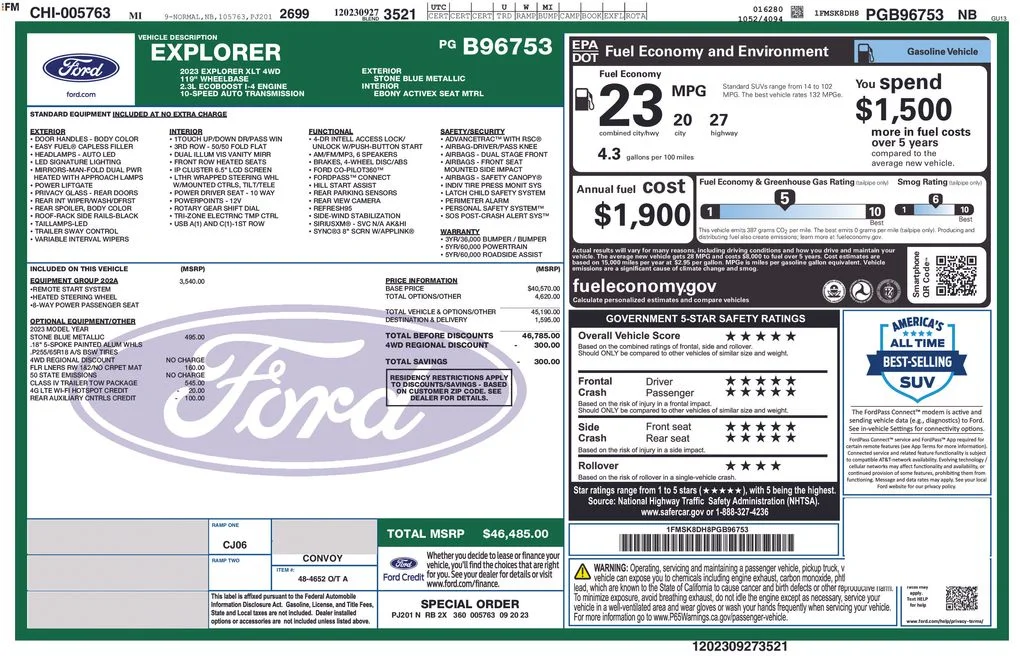 Used 2023 Blue Ford XLT image 4