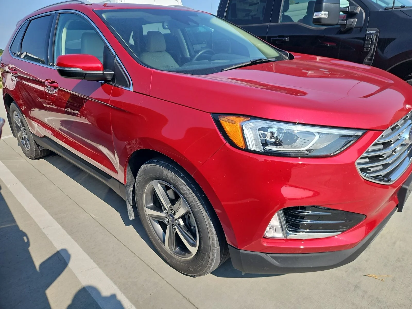 Certified Used 2020 Red Metallic Ford SEL image 3