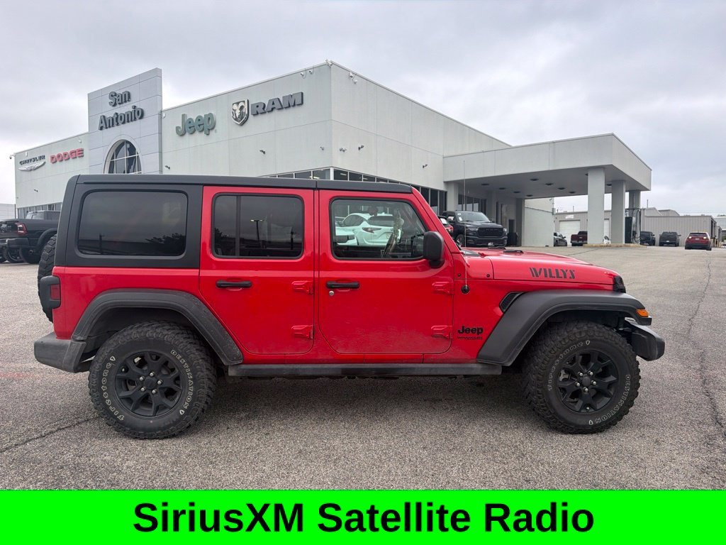 Used 2021 Red Jeep Unlimited Willys image 8