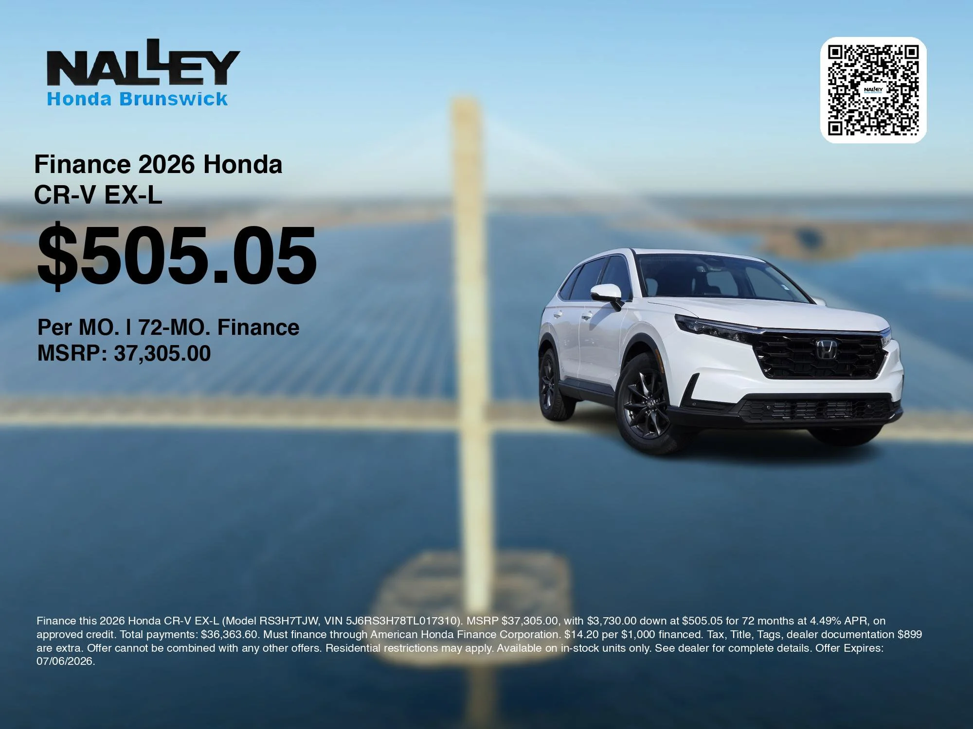 New 2026 Platinum White Pearl Honda EX-L image 7