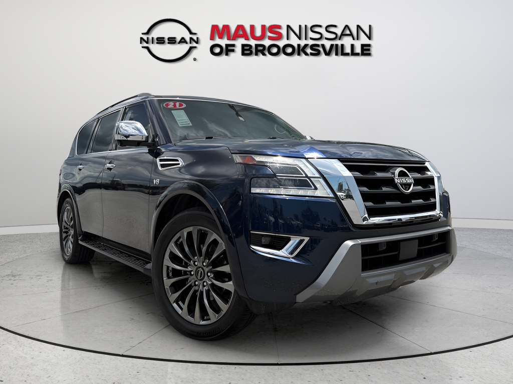 Used 2021 Blue Nissan Platinum image 1