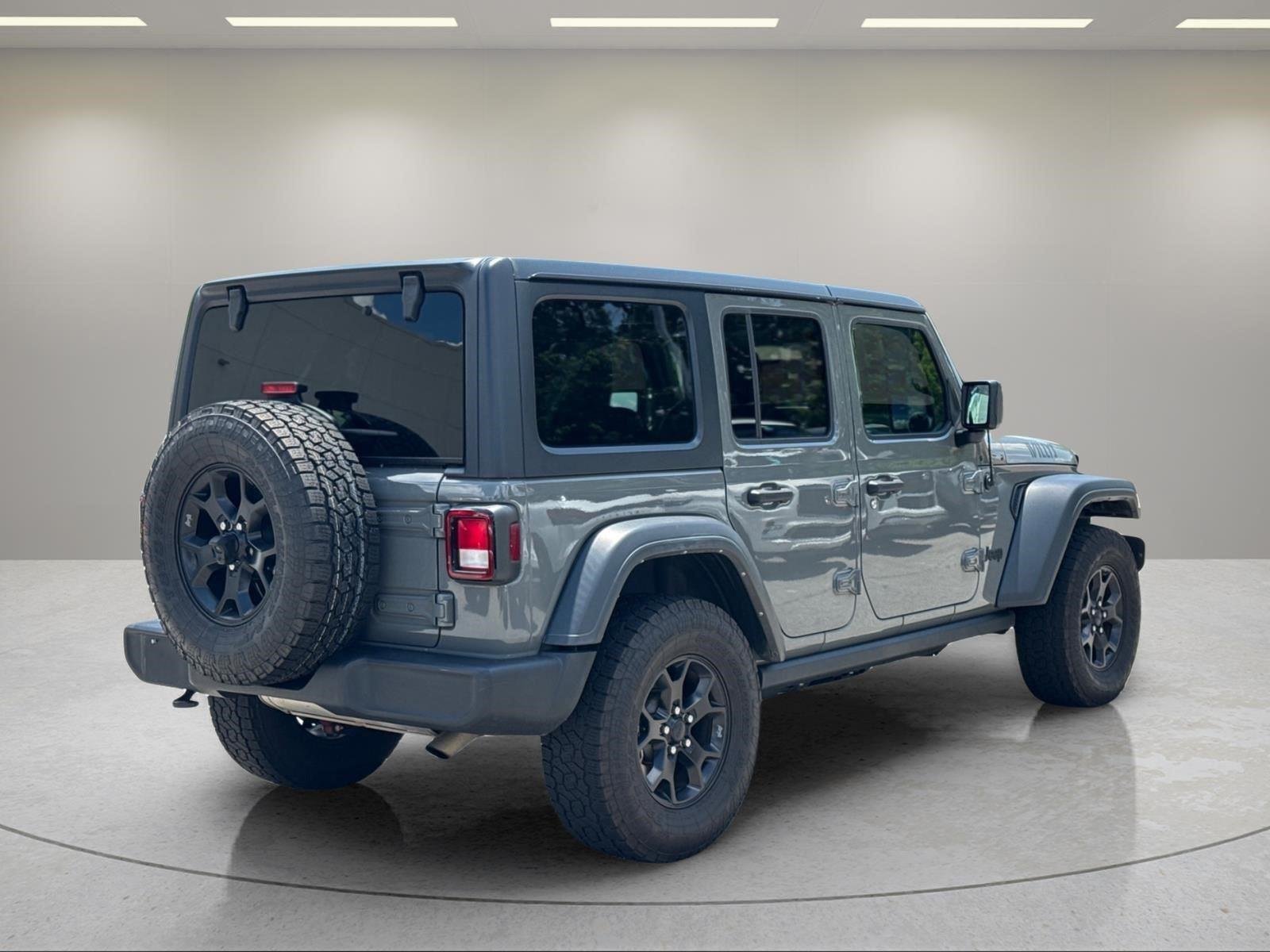 Used 2021 Granite Crystal Metallic Clearcoat Jeep Unlimited Willys image 5
