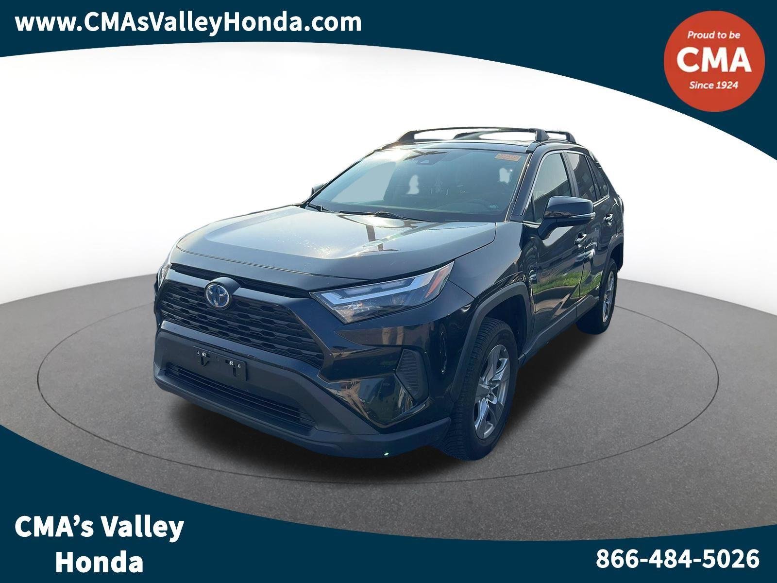 Used 2022 Midnight Black Metallic Toyota Hybrid XLE image 1