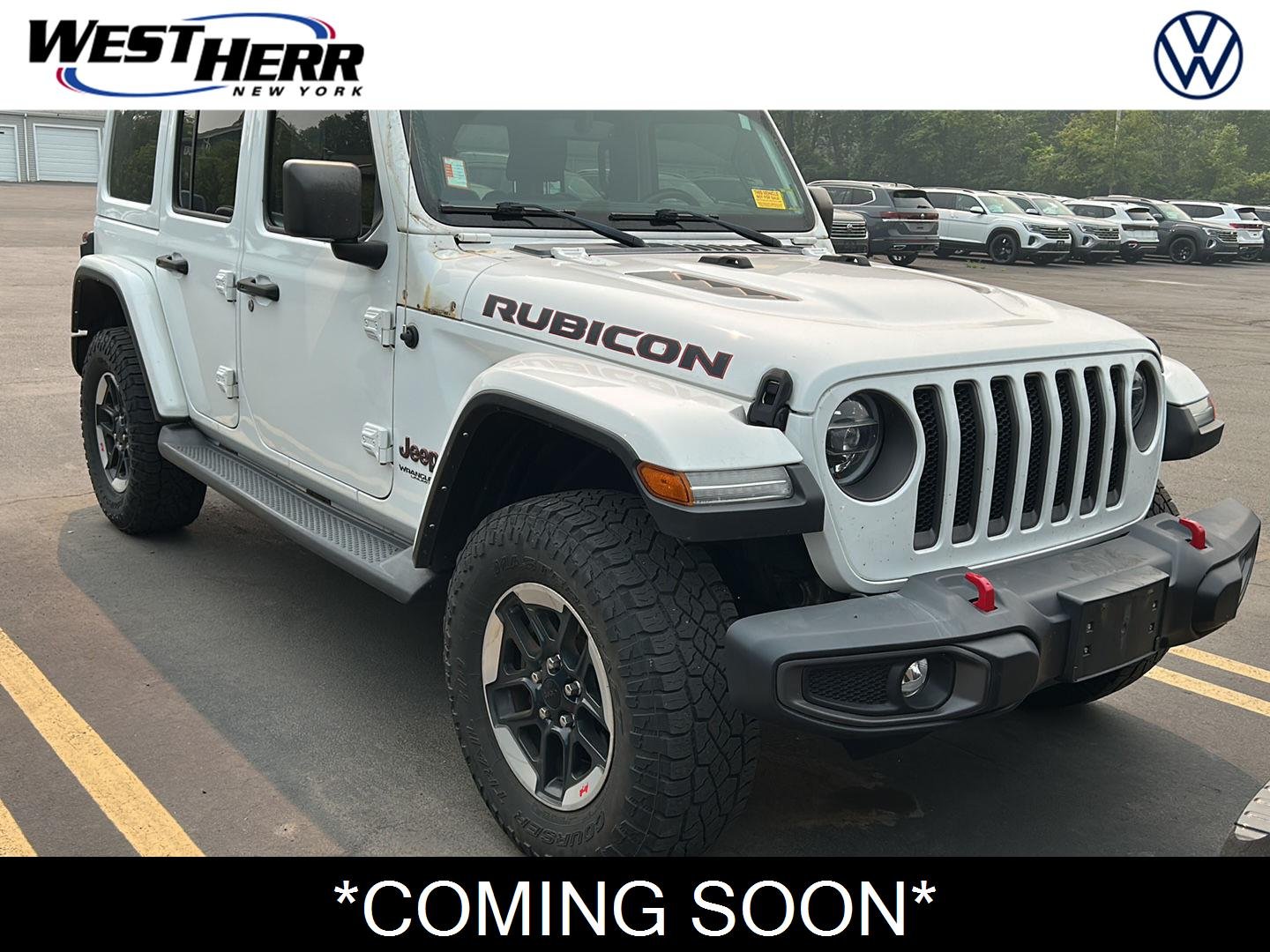 Used 2021 Bright White Clearcoat Jeep Unlimited Rubicon image 1