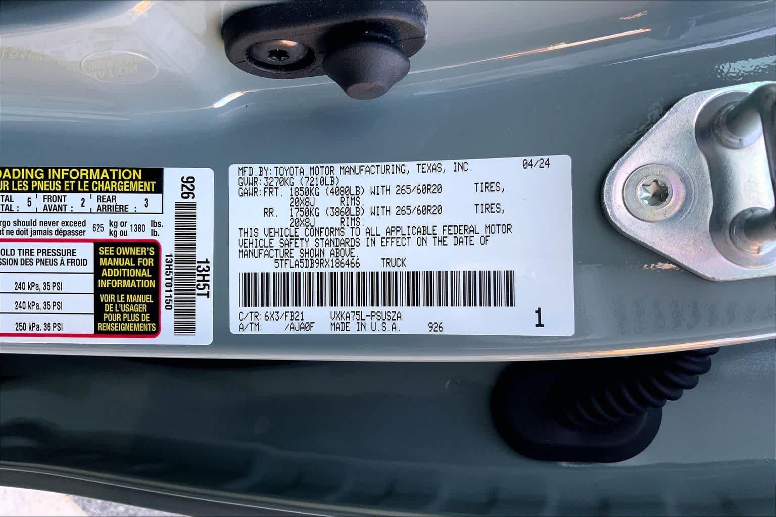 Certified Used 2024 Lunar Rock Toyota SR5 image 31