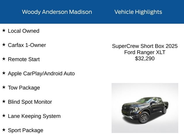 Certified Used 2025 Shadow Black Ford XLT image 2